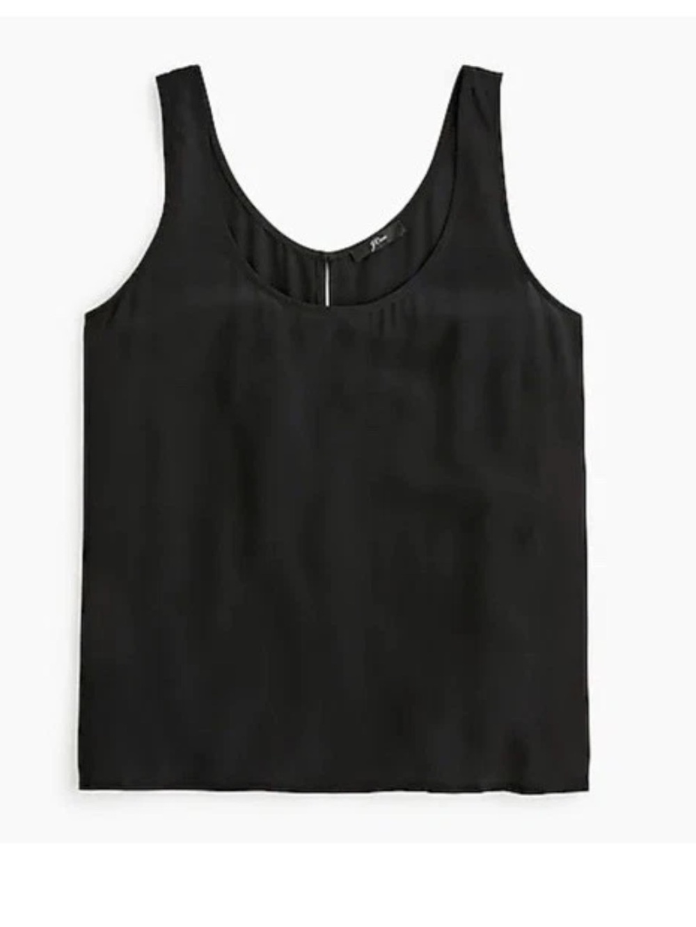NWT J. Crew Tank Top in Re-Imagined Silk Size Medium M Black Camisole Cami